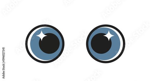 eyes vector illustration, vector graphic, flat design, cartoon style for various creative projects