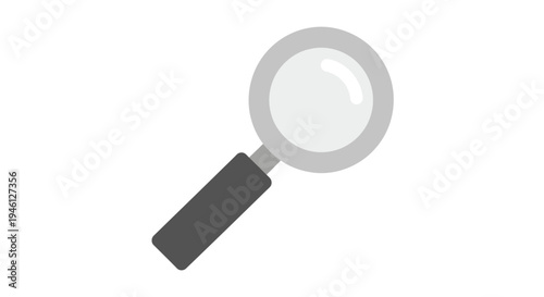 Magnifying Glass Vector Illustration, Search Icon, Flat Design for Web and App, Symbol