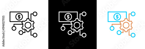 Money Management on white and black background