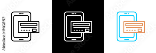 Credit Card on white and black background