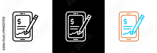 Digital Signature on white and black background