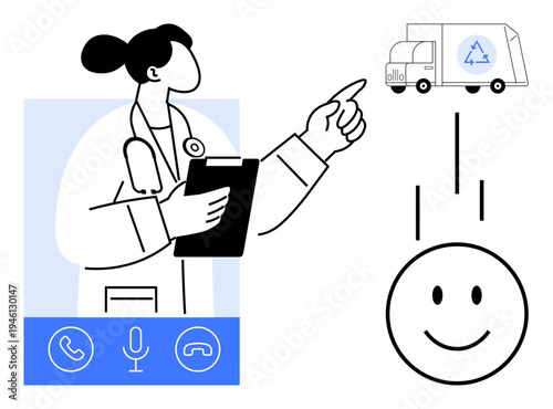 Telemedicine concept. Telemedicine connects healthcare professionals and patients via digital communication tools. Telemedicine supports eco-friendly practices and sustainability goals. healthcare