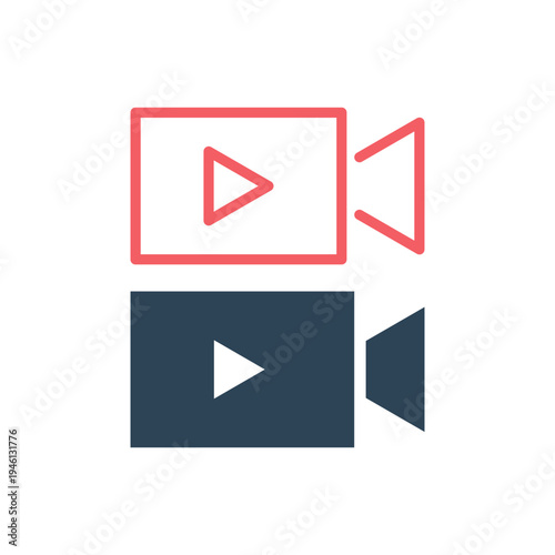 Play video icons set vector. Movie icon vector illustration.
