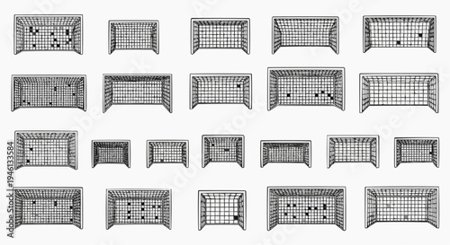 Soccer Goal Variations: A Collection of Artistic Depictions