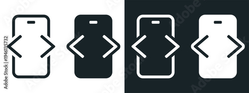 Smartphone Coding Icon with Code Brackets on Screen. Mobile App Development.  Vector Illustration
