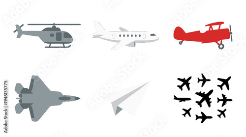 White passenger jet airplane illustration with windows engines and sleek design.