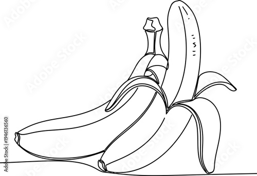 A sketch of a bunch of bananas on a white background