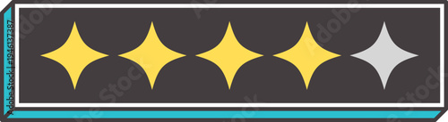 Four-Star Rating Testimonial Review Feedback