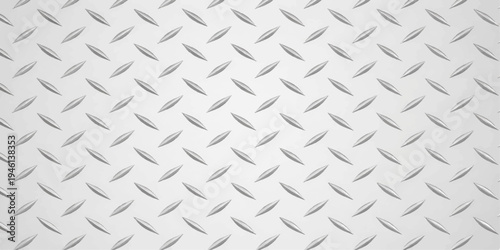 Foto Industrial seamless silver diamond plate texture featuring a metallic steel patt