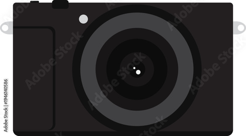 Modern Digital Camera Flat Illustration