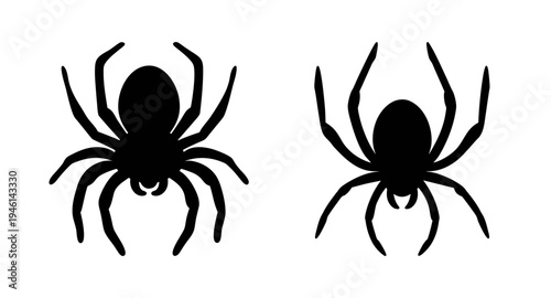 Spider silhouette vector graphic featuring arachnids creepy crawlies and halloween spider art design