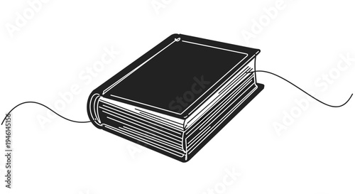 Stroke outline illustration of a laptop computer on a transparent background showing the keyboard and screen design with a power cable attached