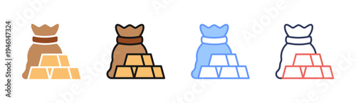 Wealth Reserve icon set multiple style collection