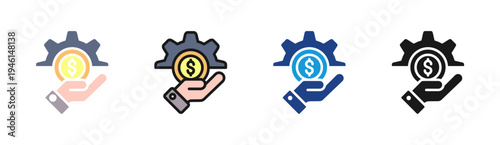 Value Creation icon set multiple style collection