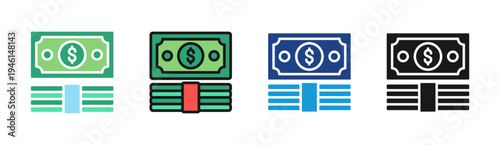 Capital Reserve icon set multiple style collection