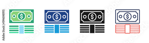 Capital Reserve icon set multiple style collection