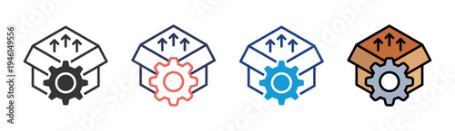 Release icon set multiple style collection