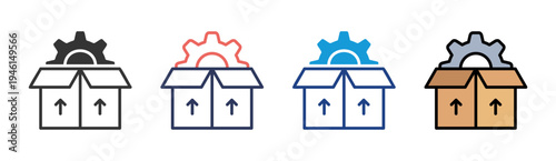 Release icon set multiple style collection