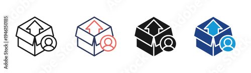 Deployment icon set multiple style collection