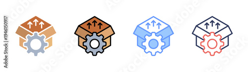 Release icon set multiple style collection