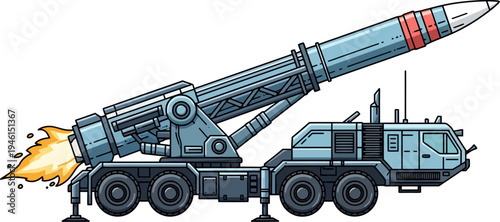 Ballistic missile launching from mobile platform