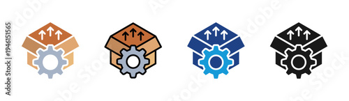 Release icon set multiple style collection