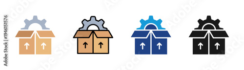 Release icon set multiple style collection