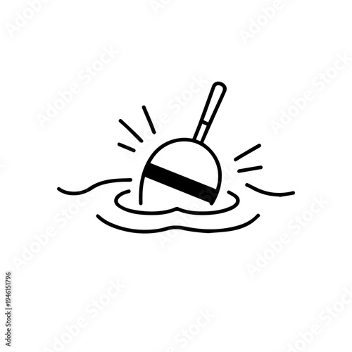 float is biting line icon vector isolated
Vector line icon on a white background