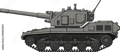 Heavy tracked assault gun for urban combat operations