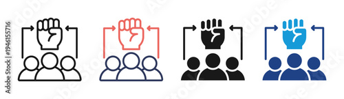 Strategic Planning icon set multiple style collection