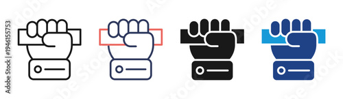 Armed Force icon set multiple style collection