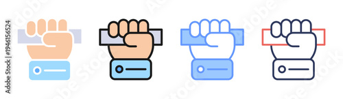 Armed Force icon set multiple style collection