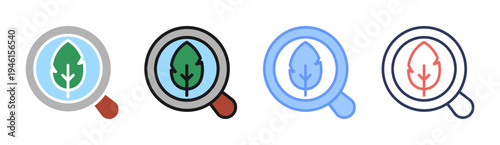 Environmental Security icon set multiple style collection