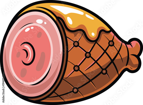 Cute cartoon a illustrator vector ham