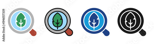 Environmental Security icon set multiple style collection