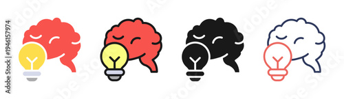 Innovation Intelligence icon set multiple style collection