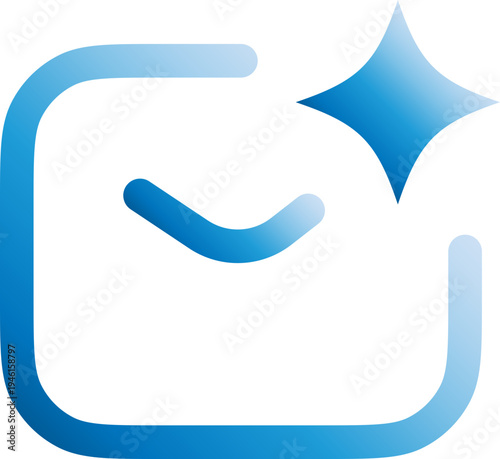 Autonomous Mail System Technology Icon Blue Gradient