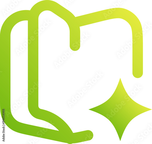 Sentiment Analysis Technology Icon Neon Green Gradient