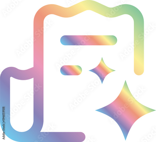 Signal Discovery Technology Icon Rainbow Gradient