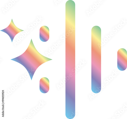 Spectral Analysis Technology Icon Rainbow Gradient