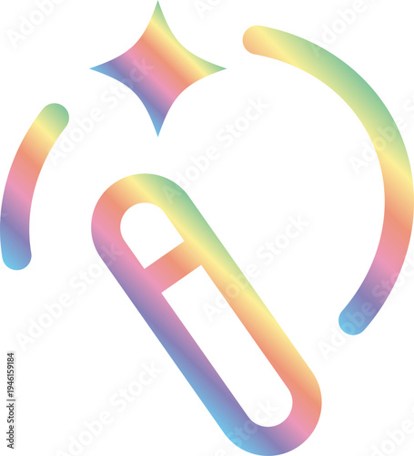 Image Inpainting Technology Icon Rainbow Gradient
