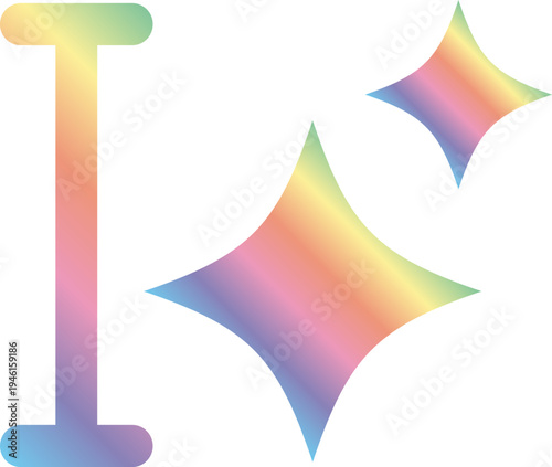 Prompt Command Technology Icon Rainbow Gradient