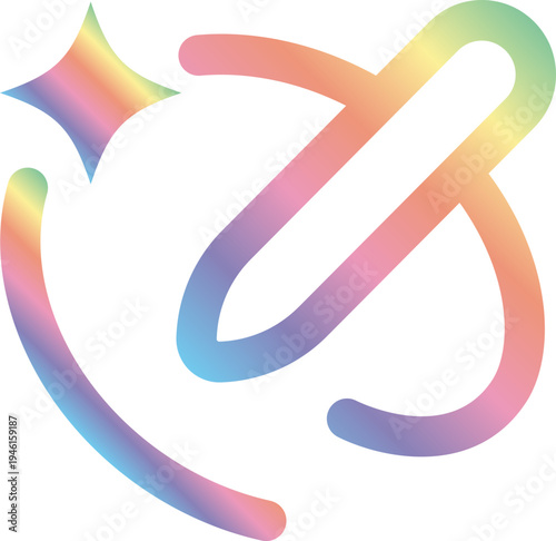 Semantic Refinement Technology Icon Rainbow Gradient