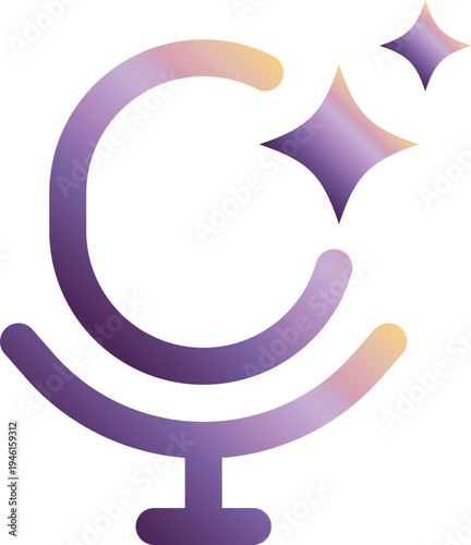 Speech Synthesis Technology Icon Purple Gradient