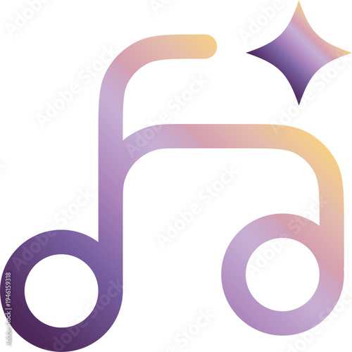Audio Generation Technology Icon Purple Gradient