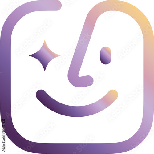 Structured Schema Technology Icon Purple Gradient