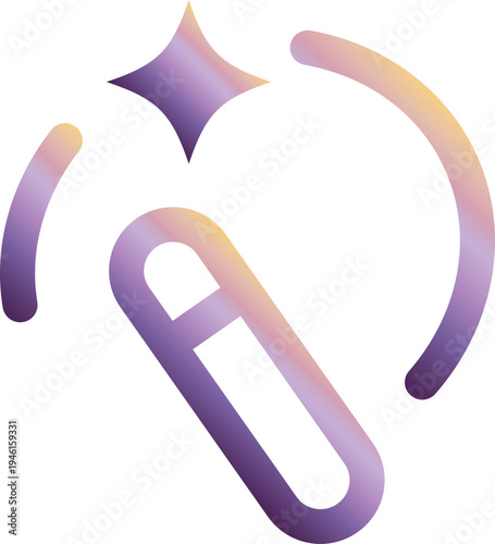 Image Inpainting Technology Icon Purple Gradient