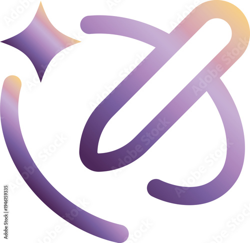 Semantic Refinement Technology Icon Purple Gradient