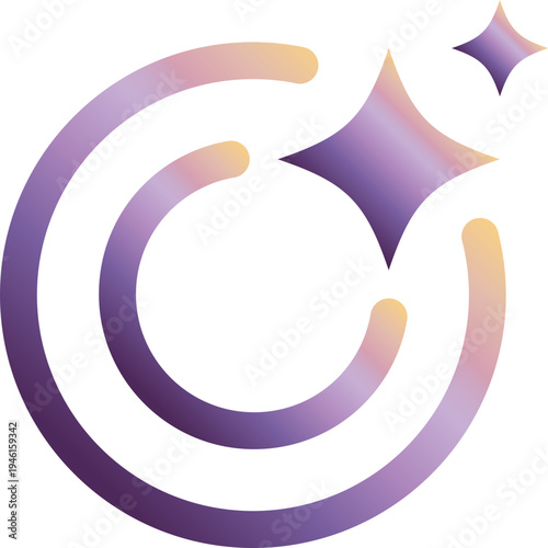 Region Selection Technology Icon Purple Gradient