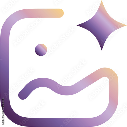 Image Generation Technology Icon Purple Gradient